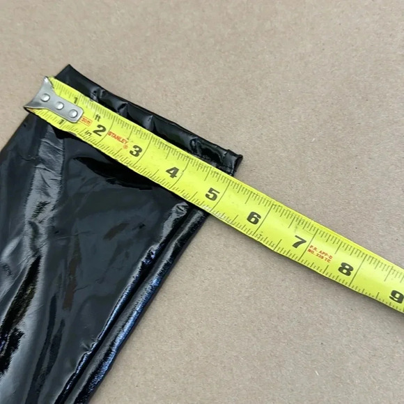 Fashion Nova Pants Shiny Black Vinyl Zippered - Picture 10 of 11